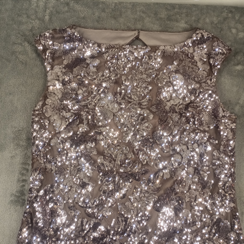 Ralph Lauren Special occasion Sequin Short  Cocktail Sheath Dress NWT Sz 14 - Picture 7 of 16